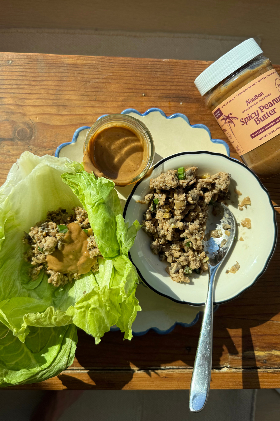 Peanut Chicken Lettuce Cups