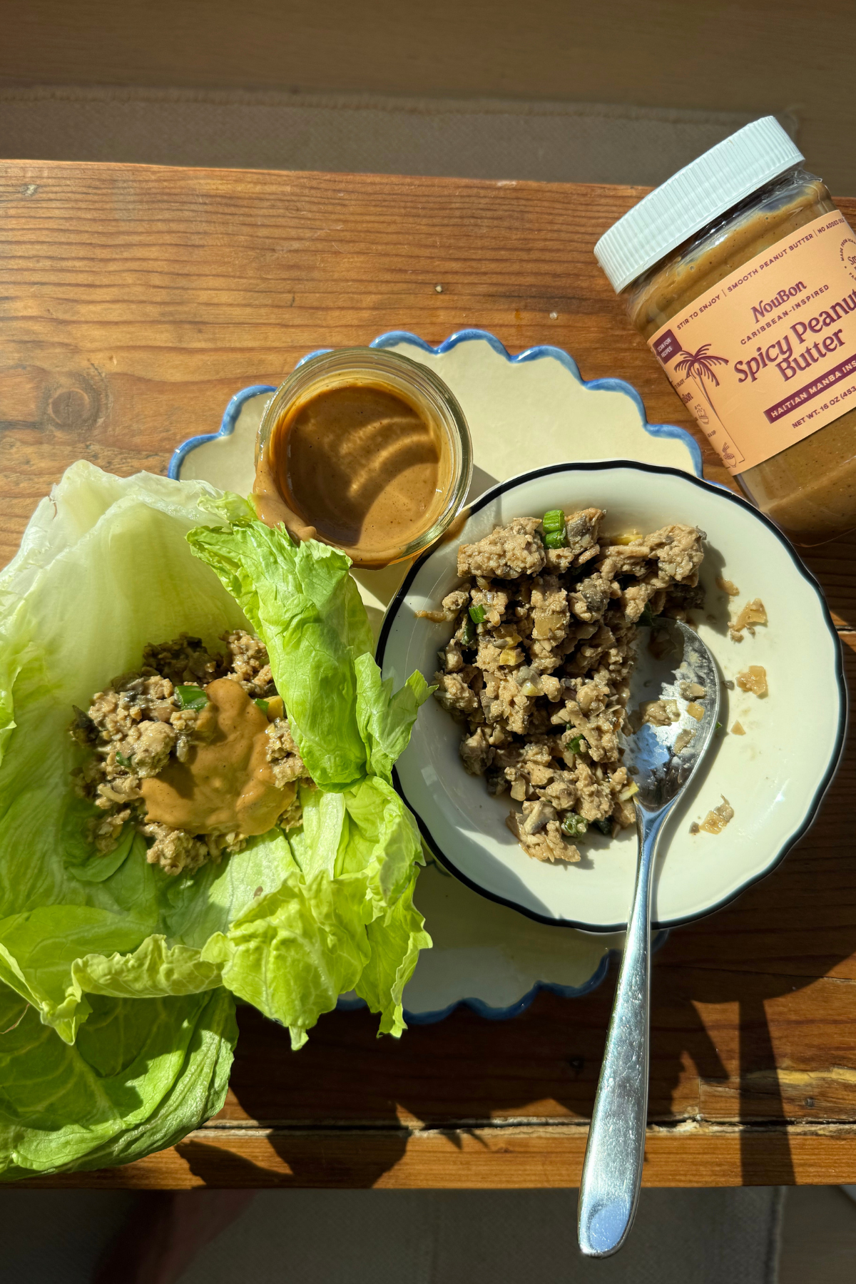 Peanut Chicken Lettuce Cups